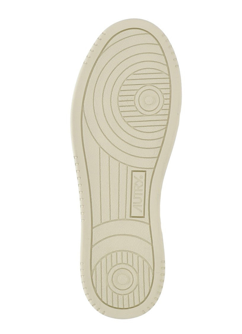 Autry White Medalist Low Leather-Blend Sneakers