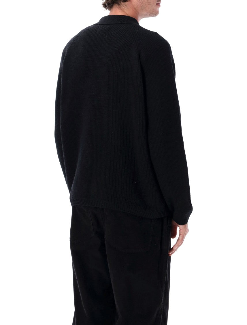 Universal Works Relaxed Fit Eco Wool Zip Cardigan With Raglan Sleeves