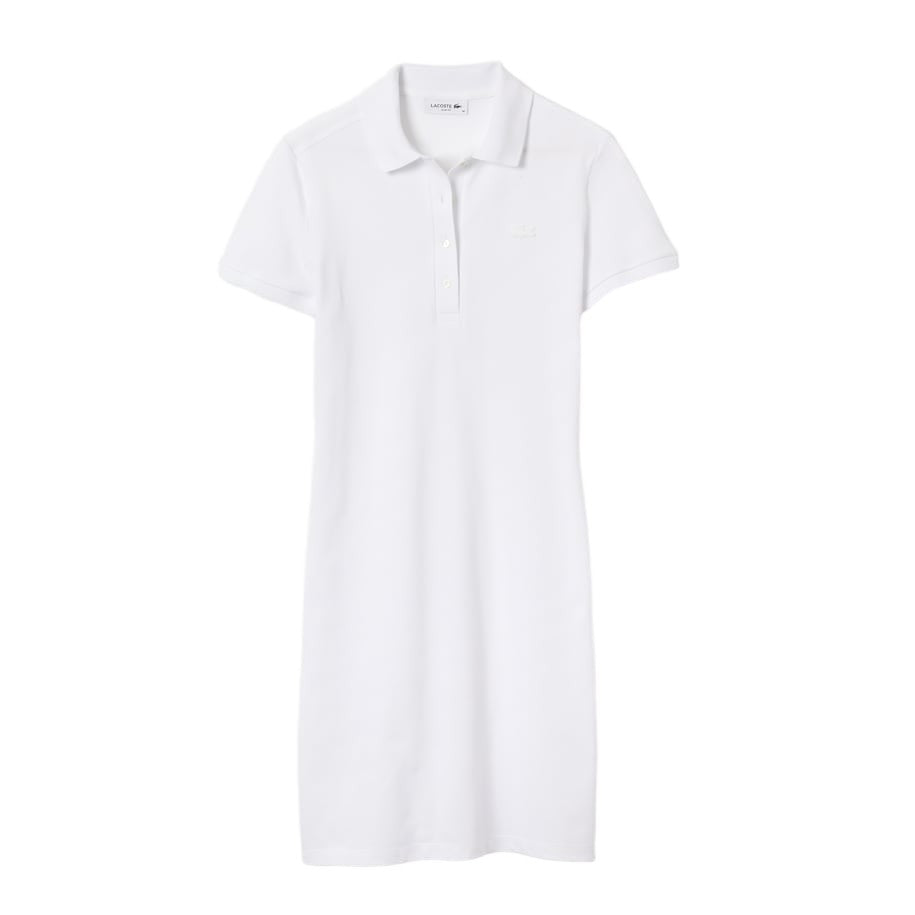 Lacoste White Mini Slim Fit Polo Dress