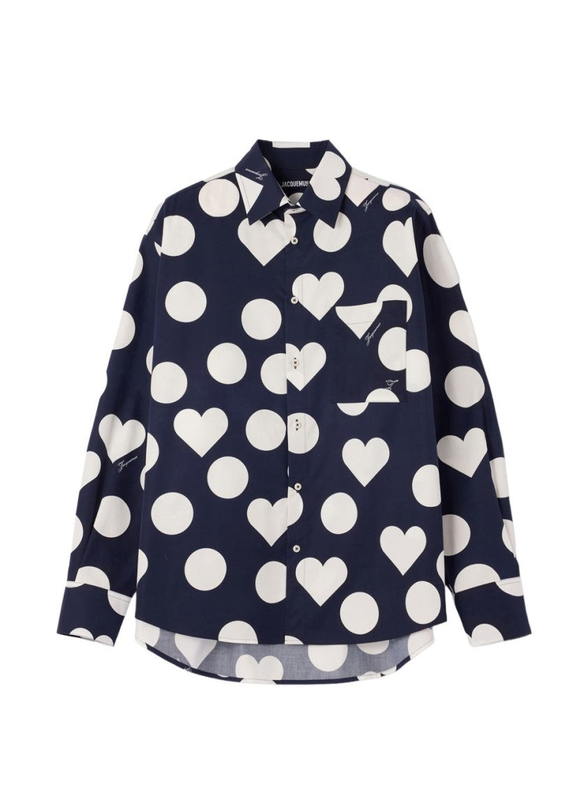 Jacquemus Silk And Nylon Point Collar Shirt