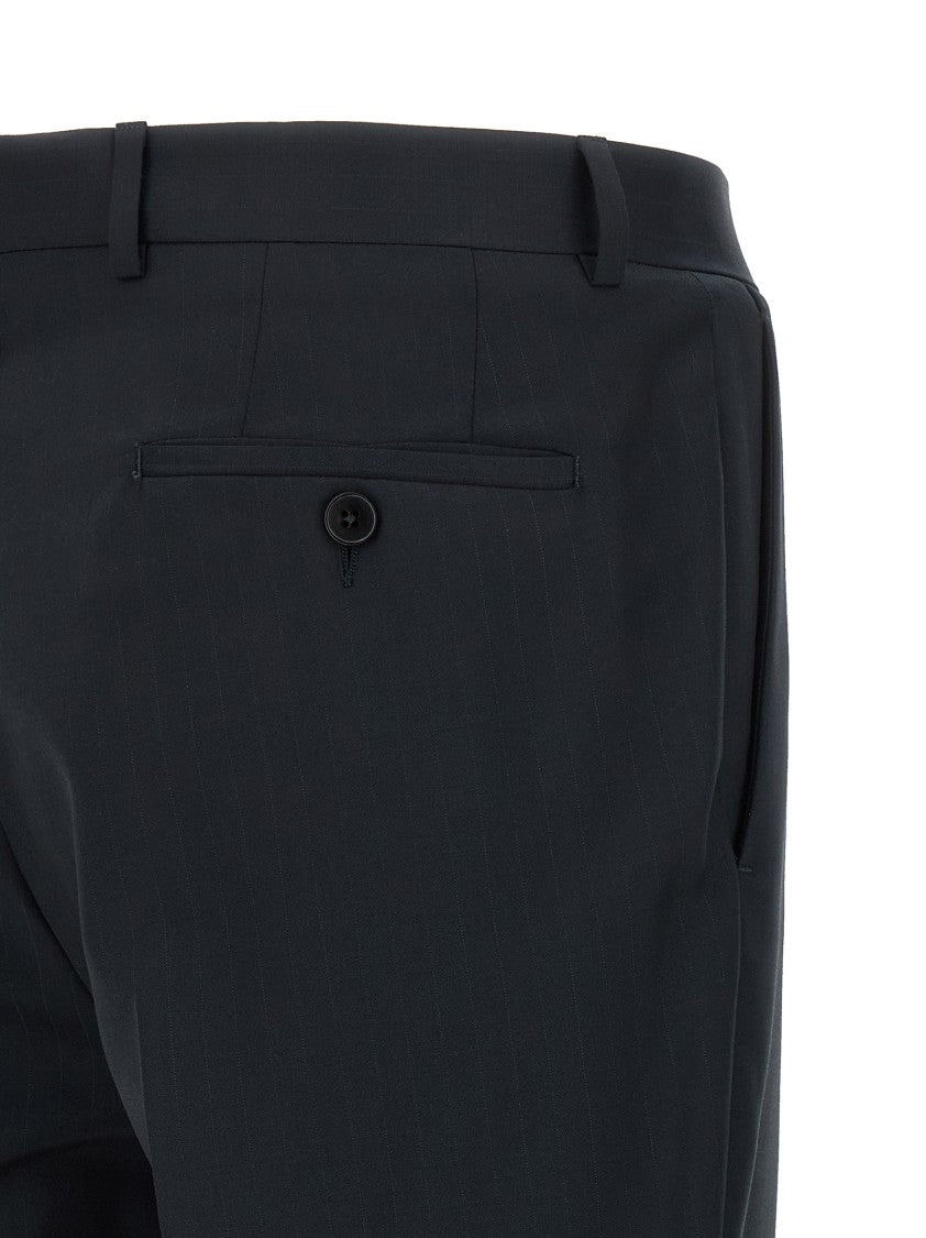 Zegna Pinstriped Wool Suit Jacket With Tailored Trousers