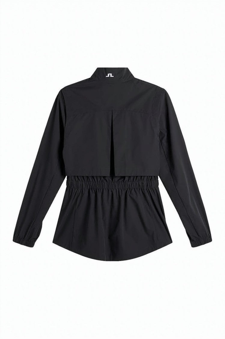 J Lindeberg Minimalist Black Jacket With High Collar