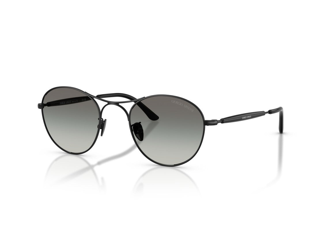 Giorgio Armani 0Ar6177 Double Bridge Steel Round Sunglasses
