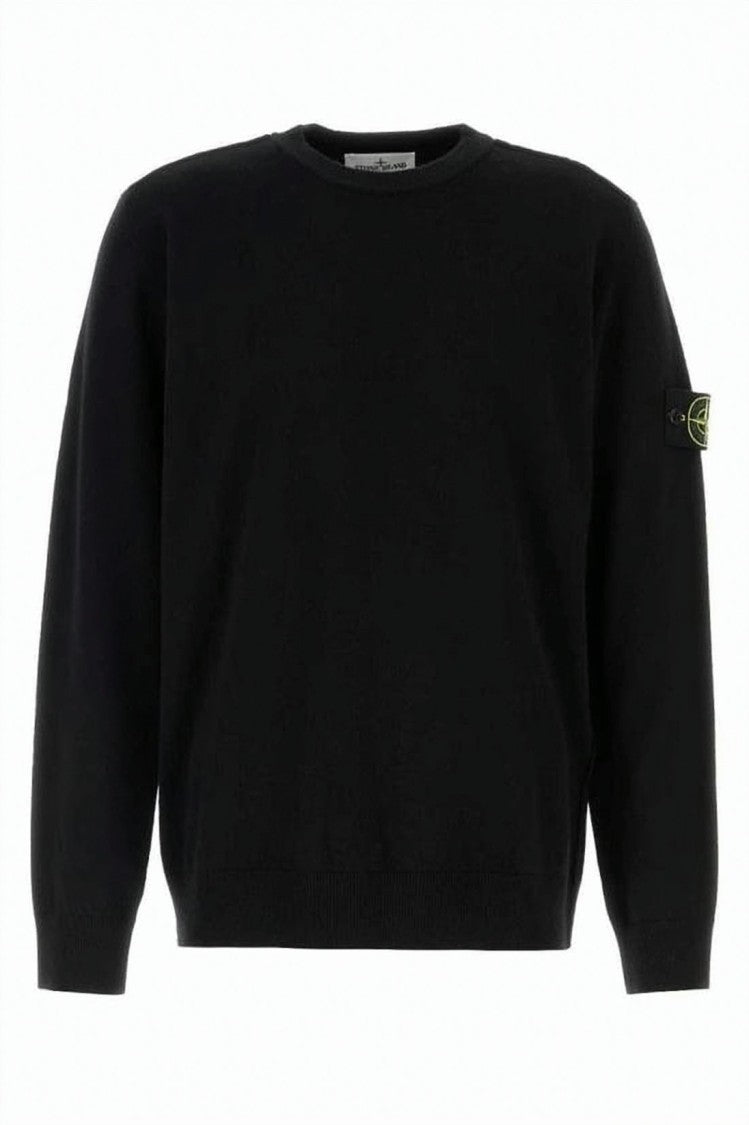 Stone Island Crew Neck Sweater In Soft Wool