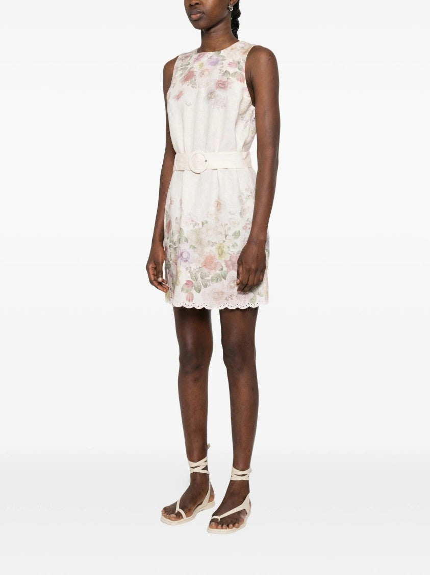 Twin-Set Abito Sleeveless Floral Print Mini Dress