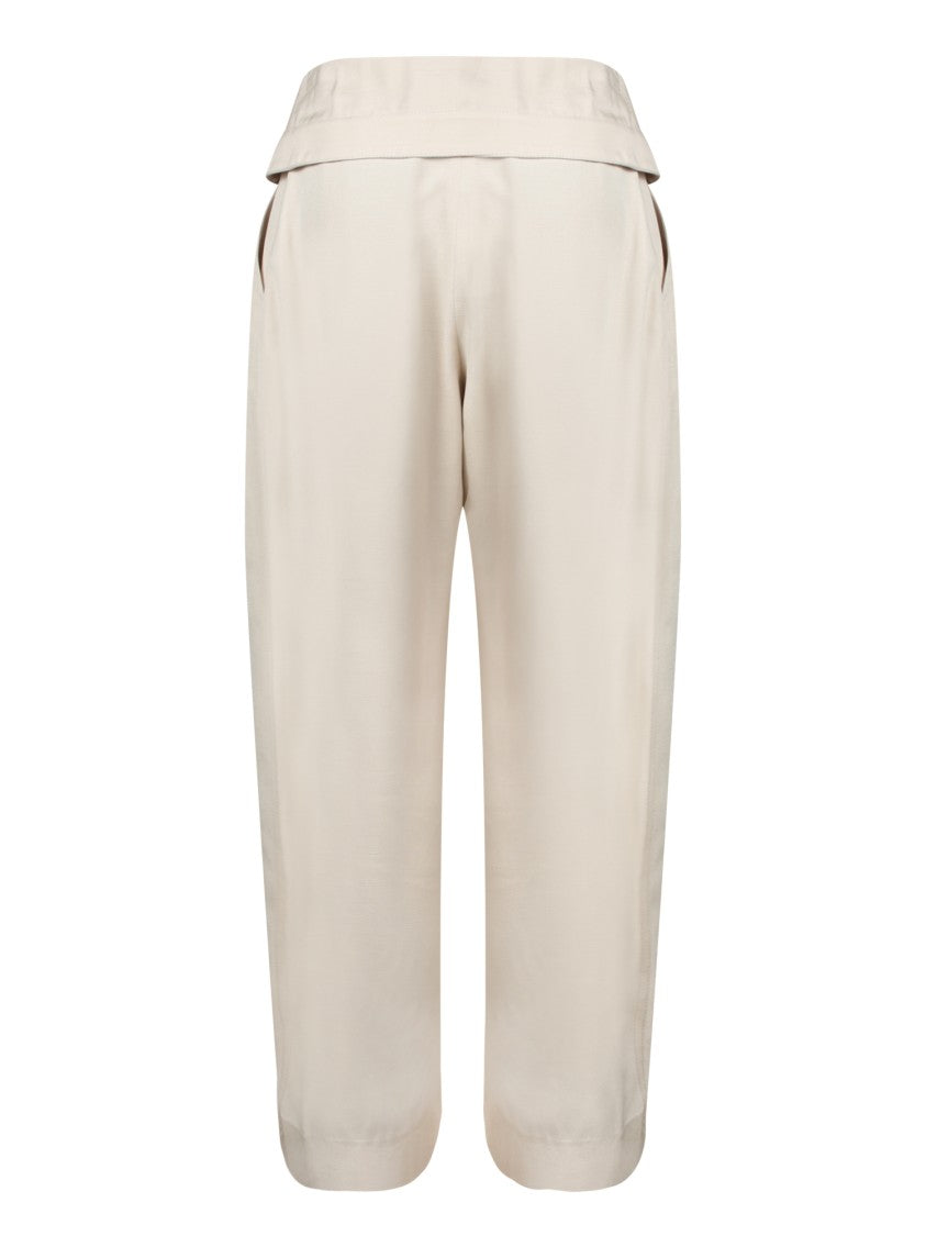 J. W. Anderson White Trousers With Unique Fold-Over Design