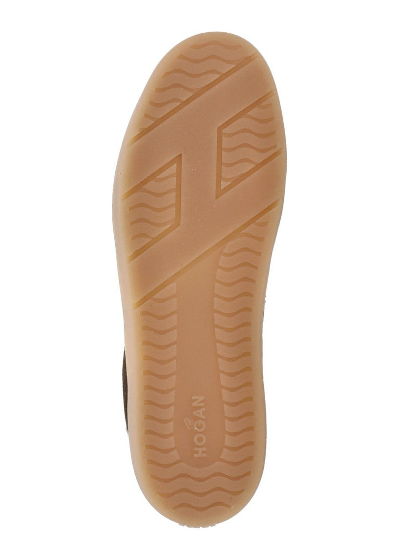 Hogan Brown Cool Iconic H Sneakers