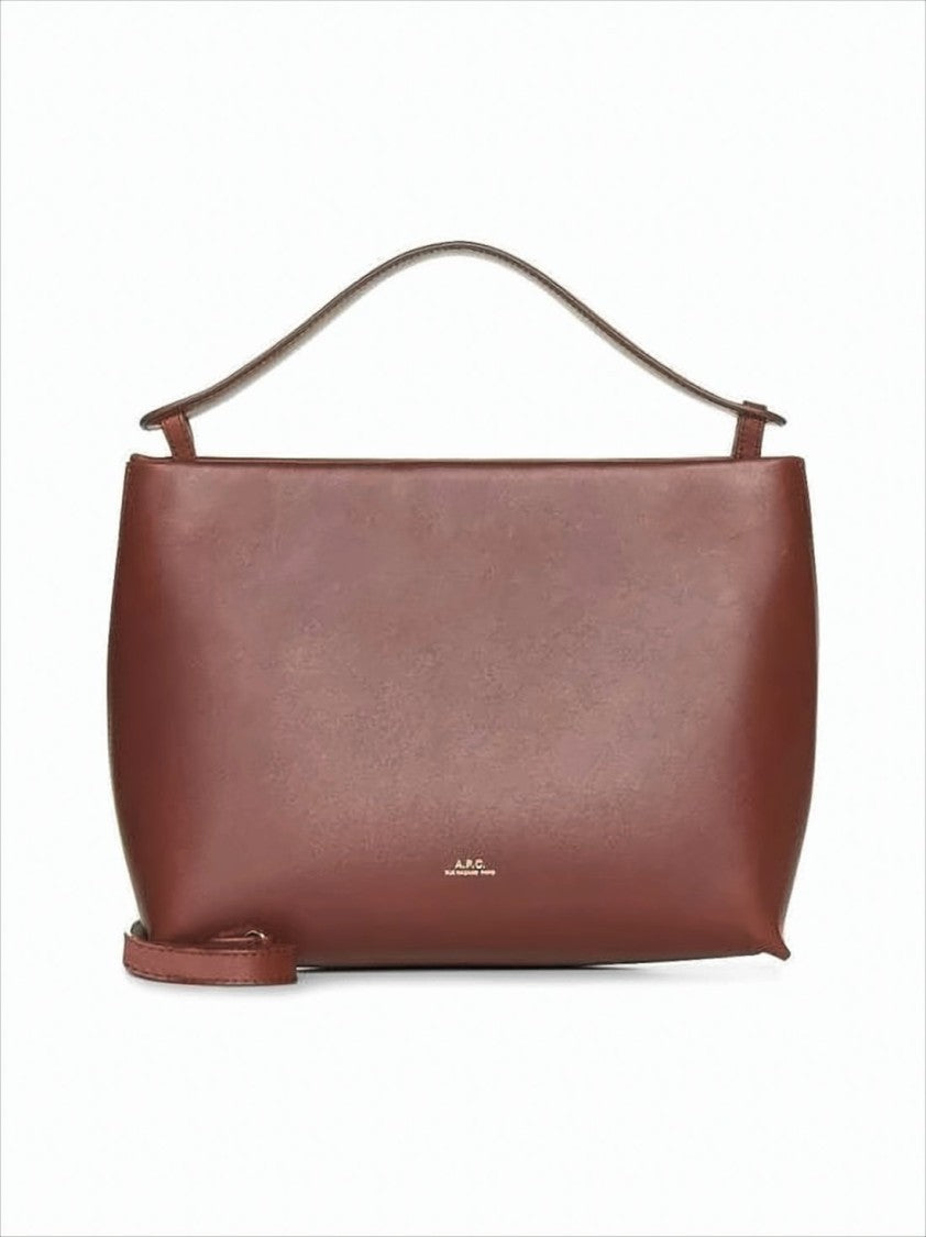 A.P.C. Smooth Cowhide Leather Rectangular Shoulder Bag