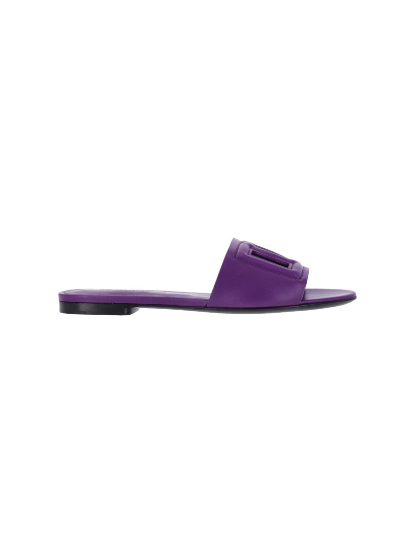 Dolce & Gabbana Minimalist Interlocking Logo Sandals