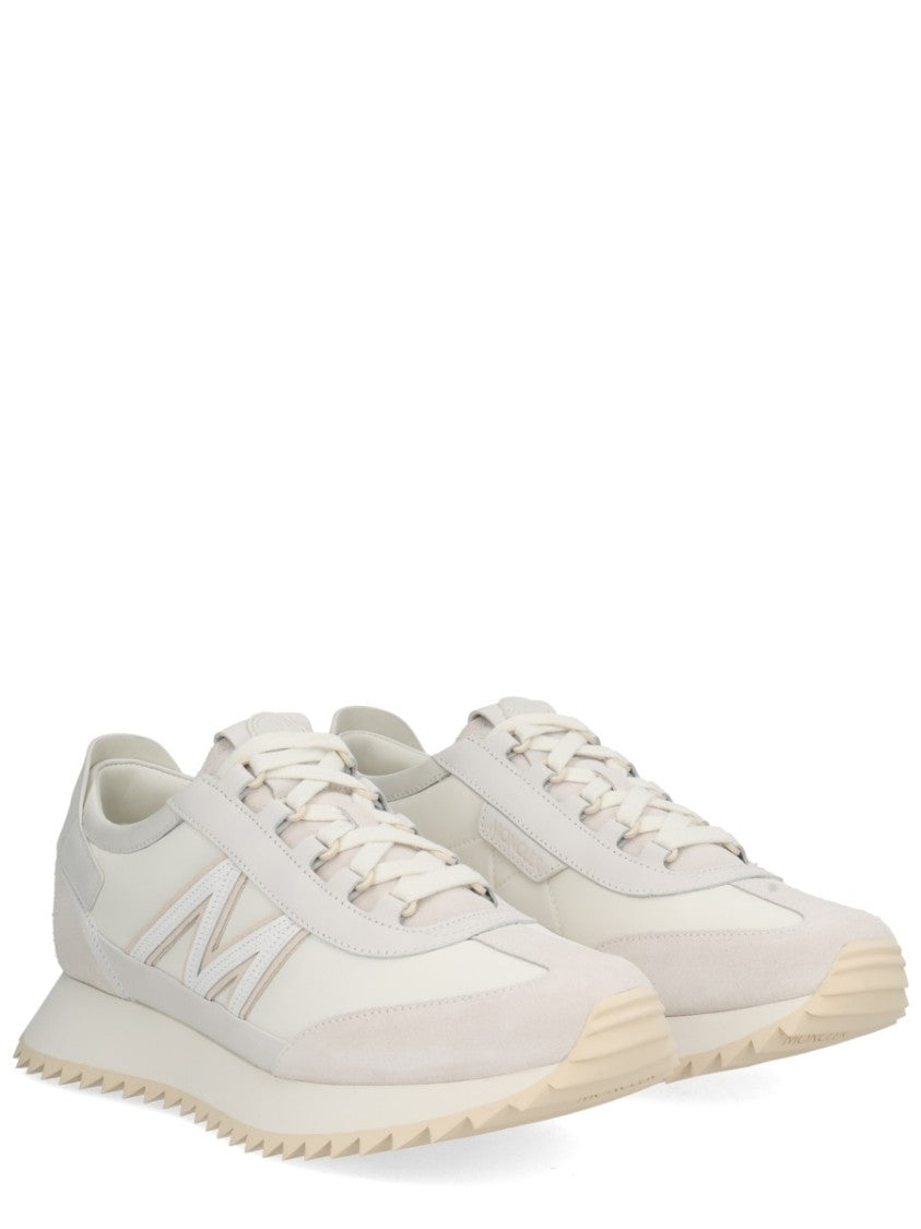 Moncler Pacy2 White Leather Zigzag Sole Sneakers