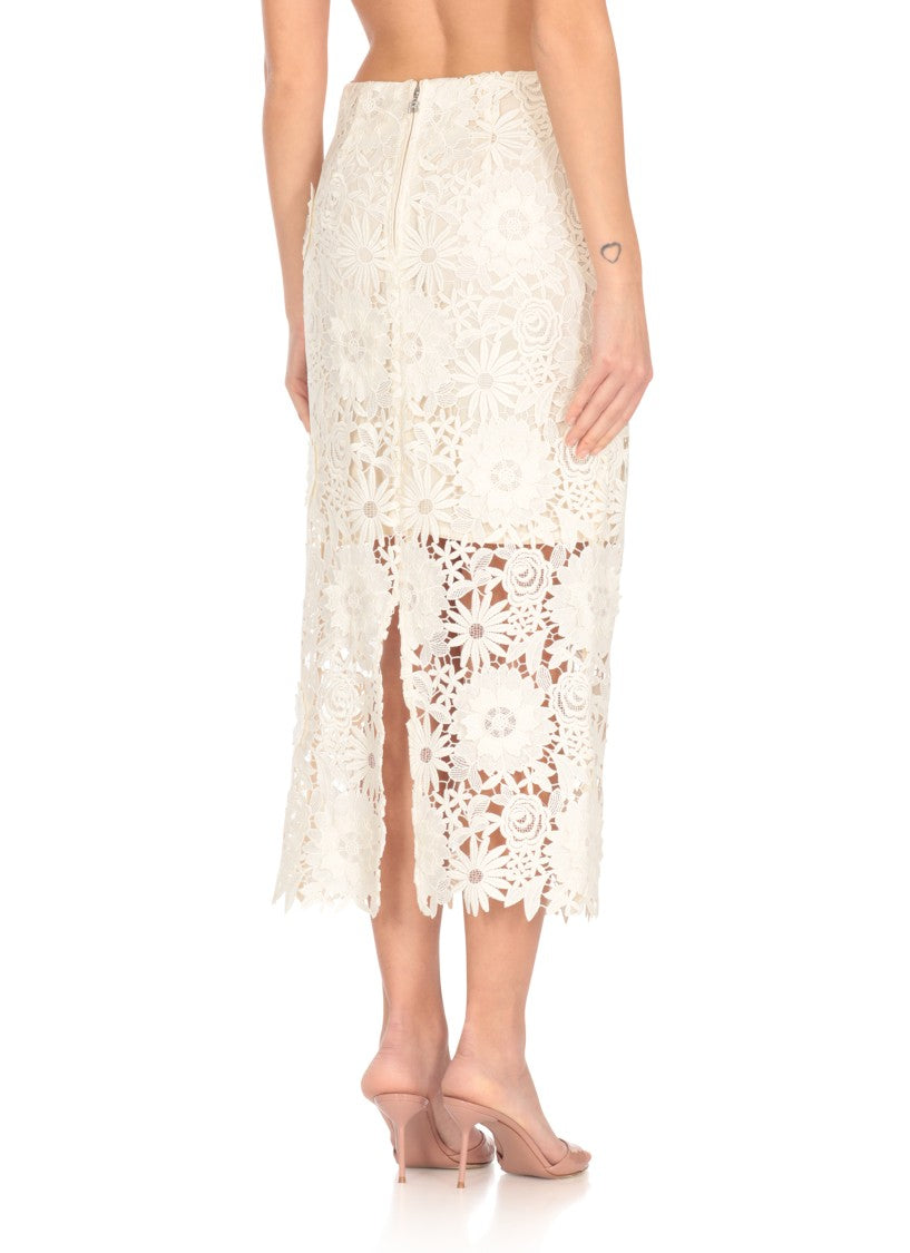 Rotate Ivory Lace Skirt