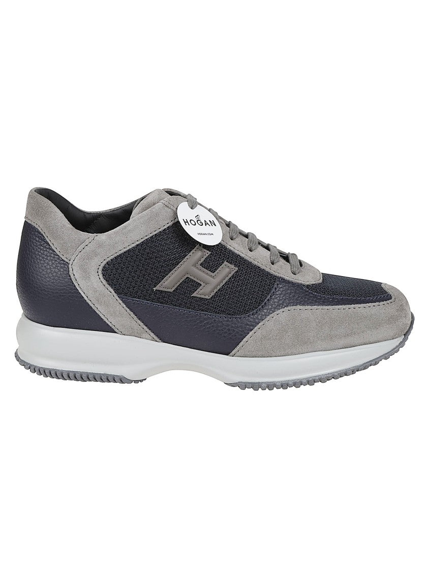 Hogan Interactive Leather Suede-Trim Sneakers