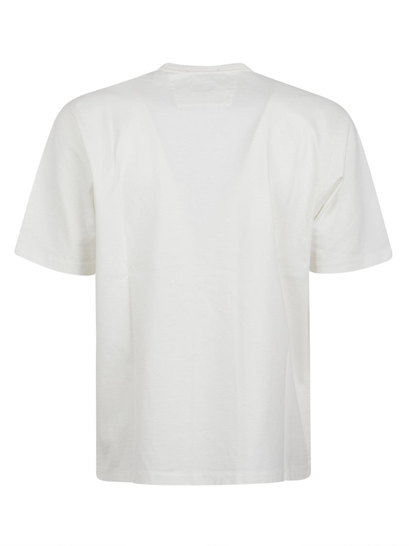 C.P. Company Minimalist Short-Sleeve Crew Neck T-Shirt With Embroidered Logo