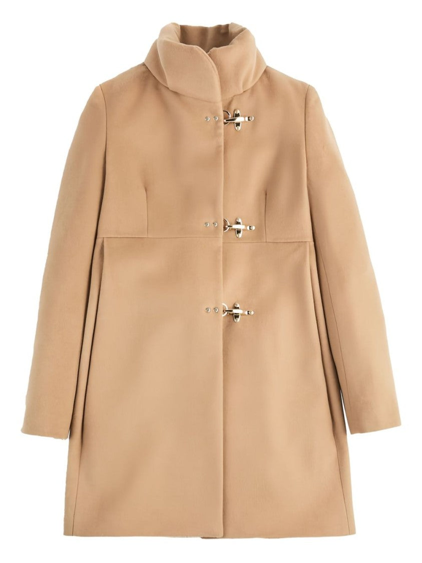 Fay Structured High-Collar Jacket With Metal Toggle Closures