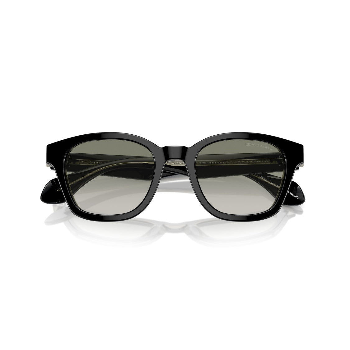 Giorgio Armani 0Ar8207 Square-Frame Black Acetate Sunglasses With Gradient Lenses