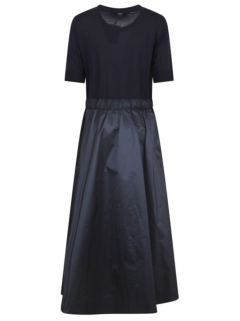 Herno Cotton Jersey Taffeta Dress