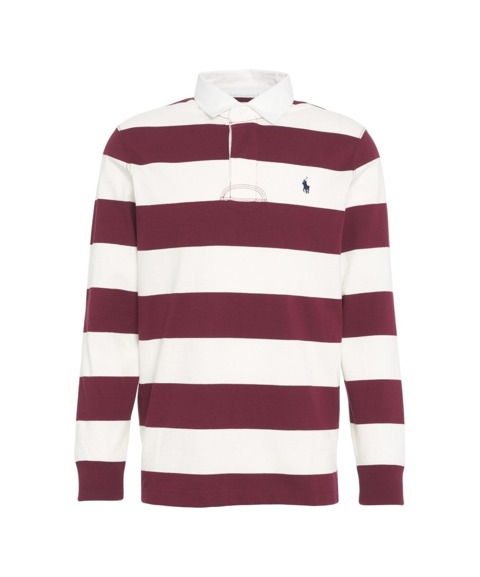 Polo Ralph Lauren Horizontal Stripe Long Sleeve Polo With Classic Collar