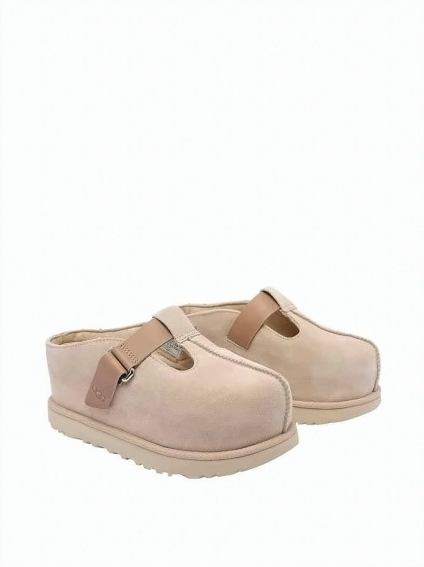 Ugg Suede Mule Slippers With Buckle Detail And Eva Sole