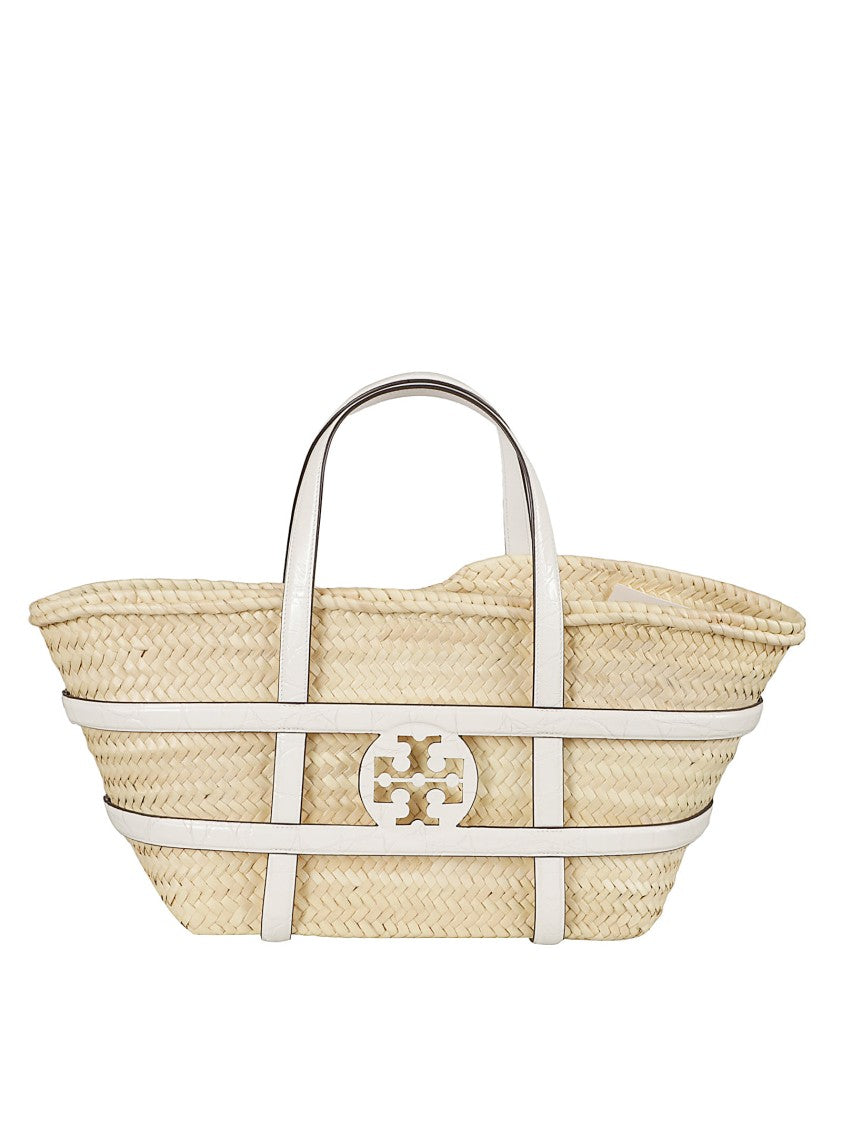 Tory Burch Structured Woven Raffia Tote