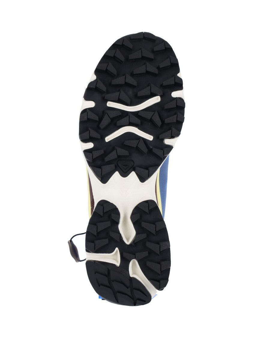 Mm6 By Maison Margiela Mesh Blue Sneakers With Green Accents