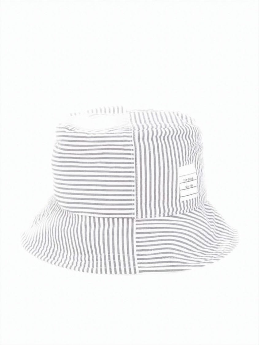 Thom Browne Patchwork Bucket Hat With Structured Brim