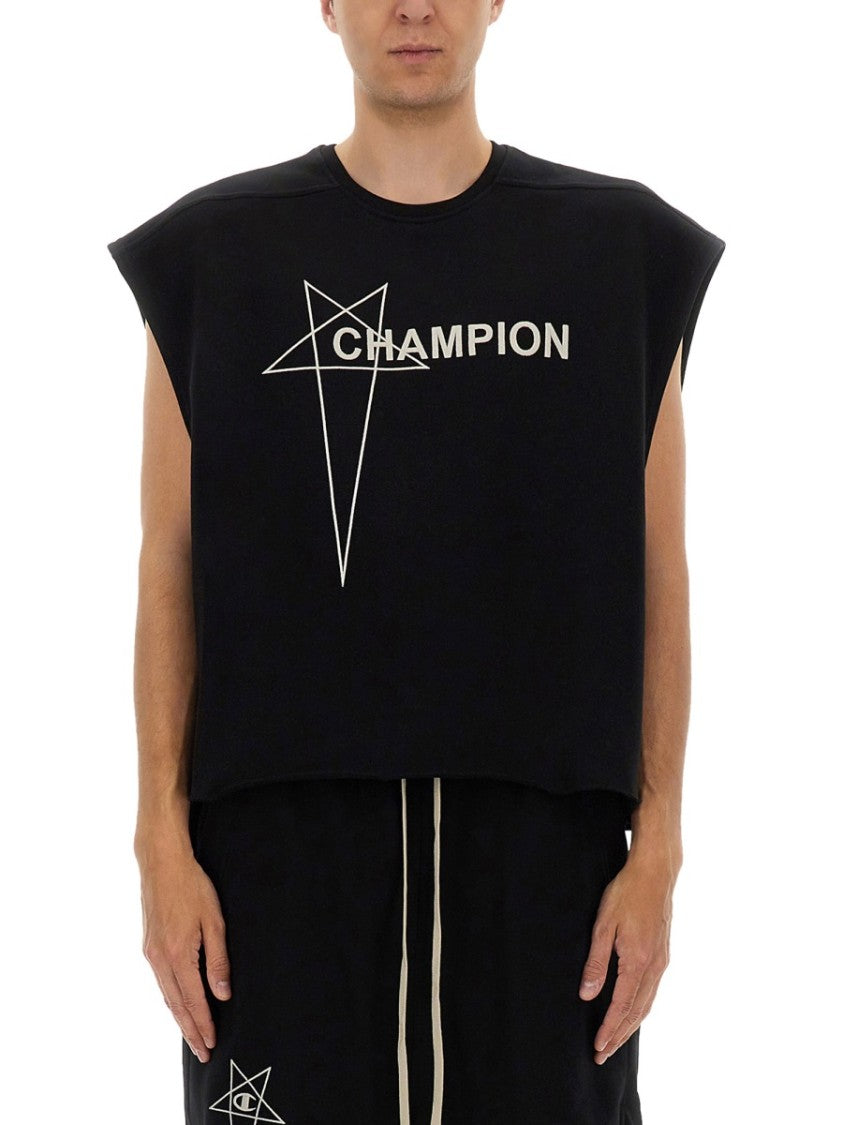 Champion X Rick Owens Cropped Micro Tatlin T-Shirt