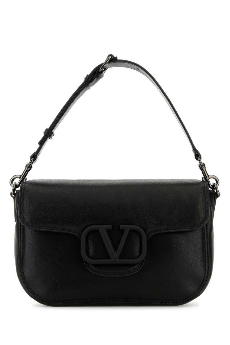 Valentino Garavani Black Leather Locò Handbag