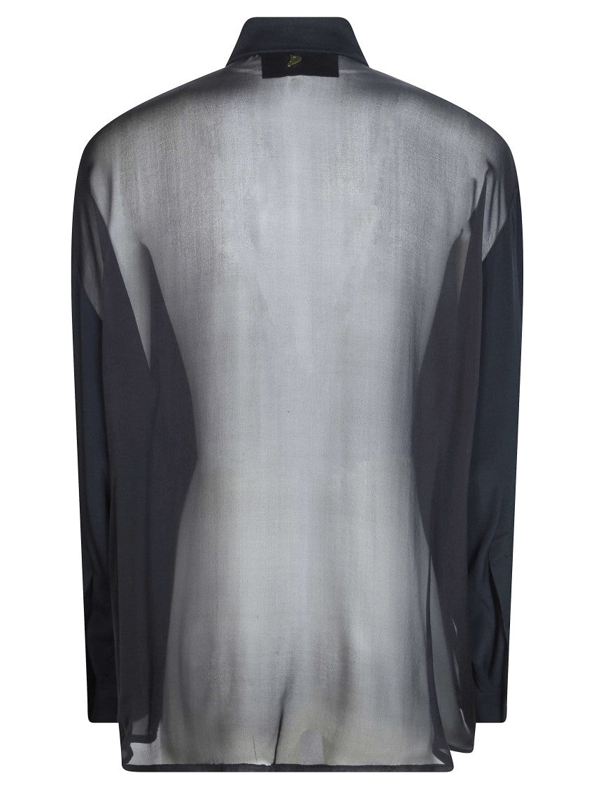 Dondup Oversized Silk-Blend Crepe De Chine Shirt