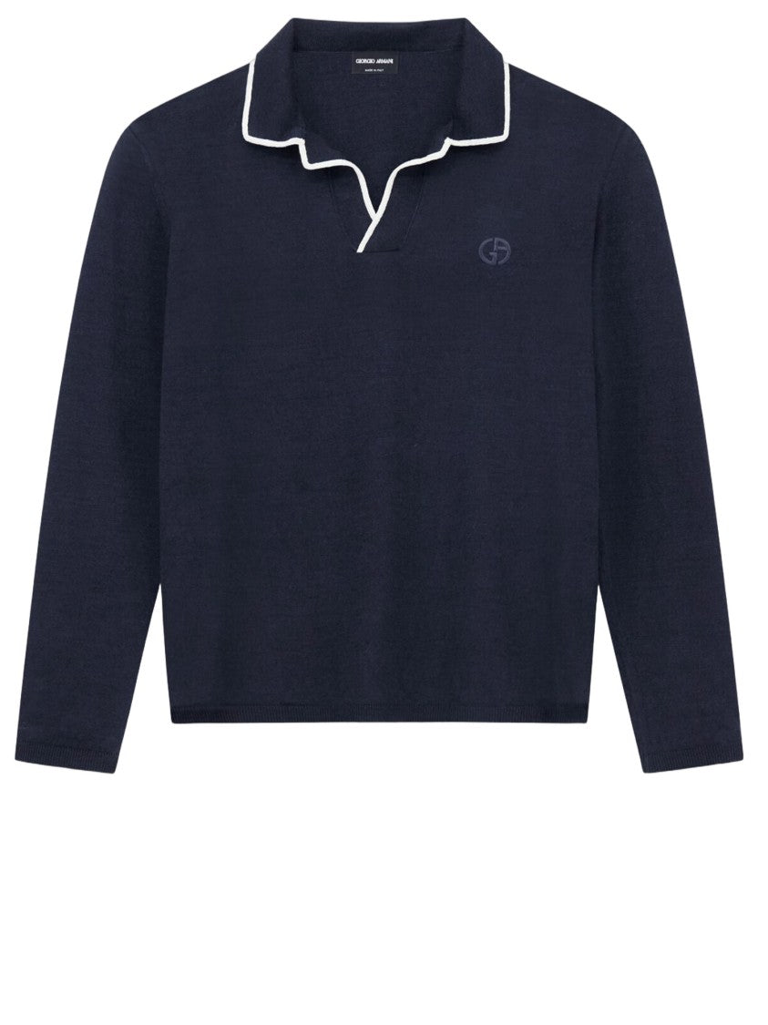 Giorgio Armani Linen And Silk Polo Shirt