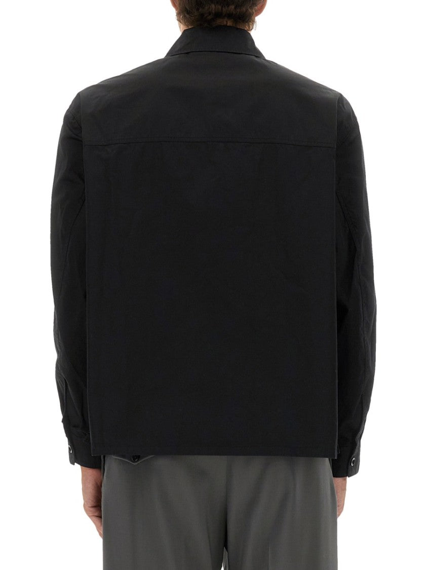 Lemaire Boxy Black Cotton Pajama Shirt