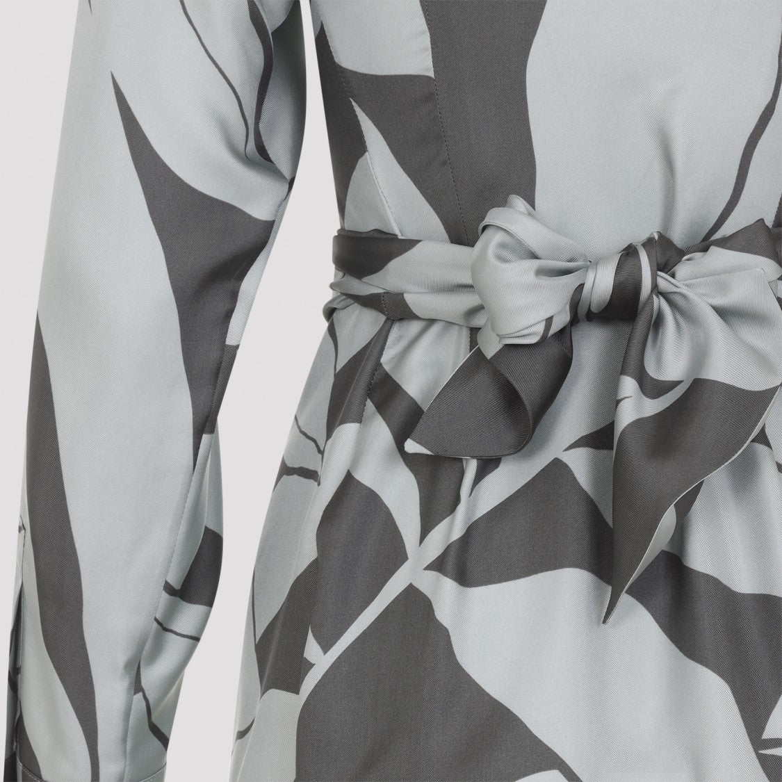 Max Mara Midi Dress With Oversized Leaf Print