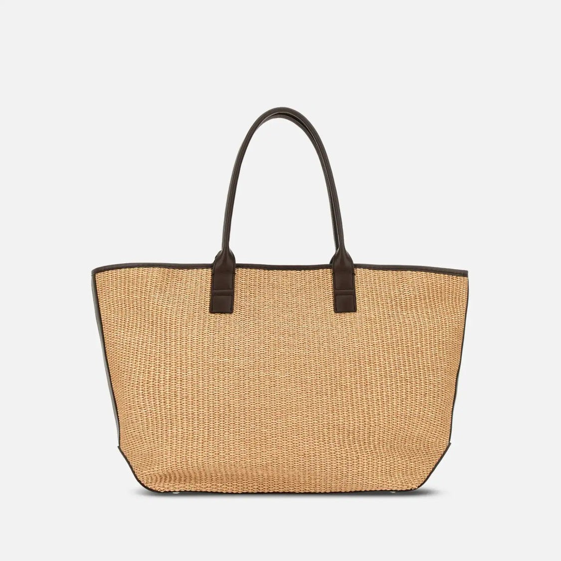 Hogan Beige Address Shopping Media Raffia Shopping Bag