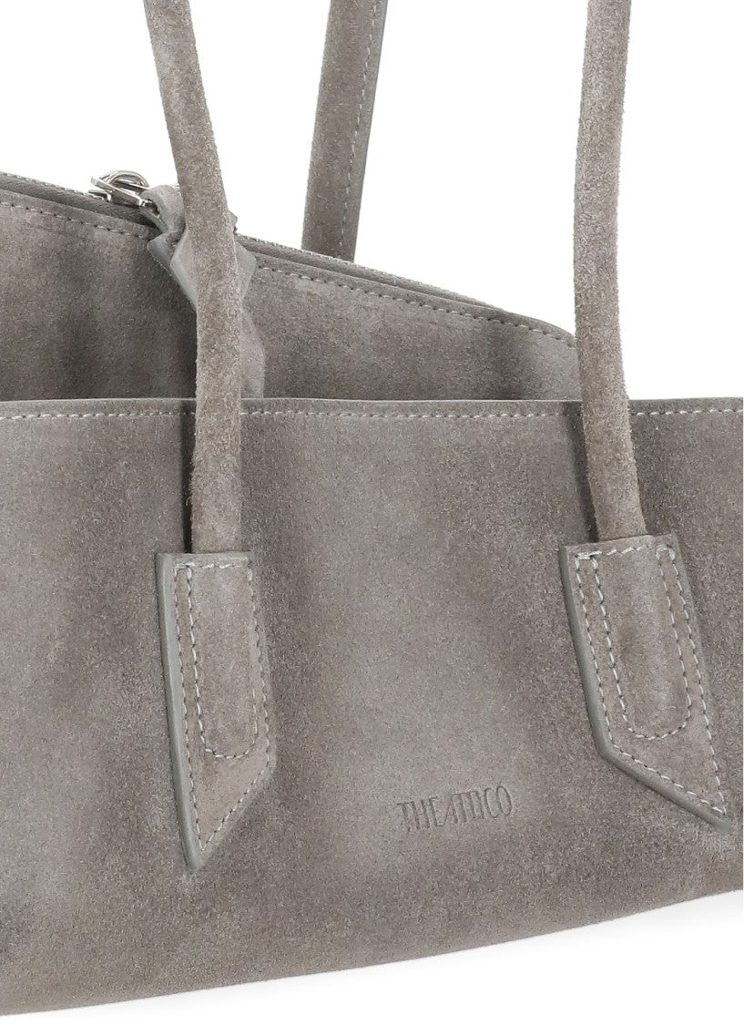 The Attico La Passeggiata Small Suede Leather Shoulder Bag