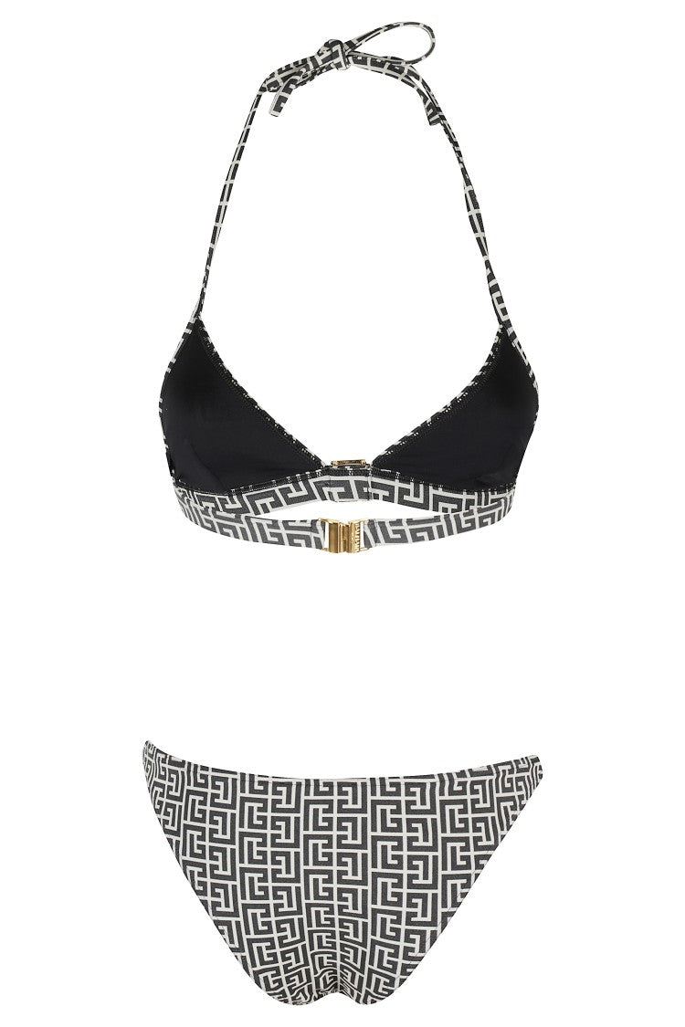 Balmain Triangle Bikini - Black/Ivory