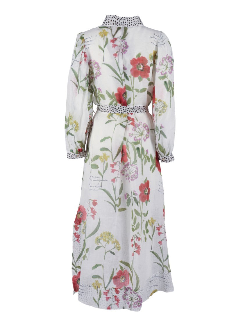 Shirt A Porter Leo Floral Print Midi Shirt Dress