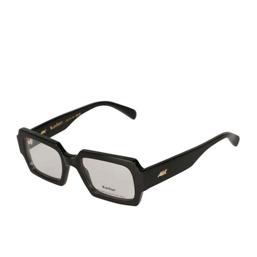 Kador Evy Bold Rectangular Frame Sunglasses With Gold Emblem