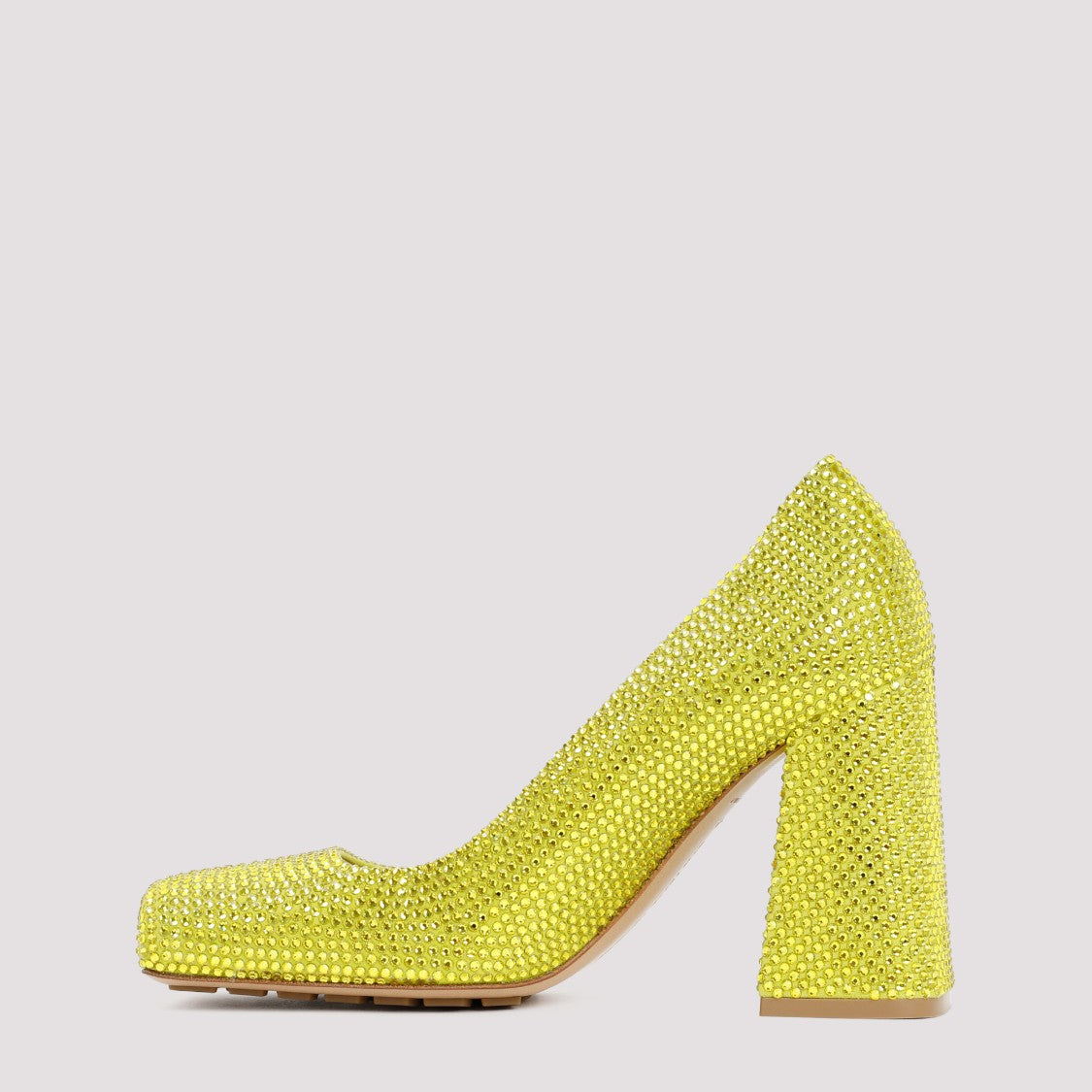Bottega Veneta Kiwi Green Tower Pumps