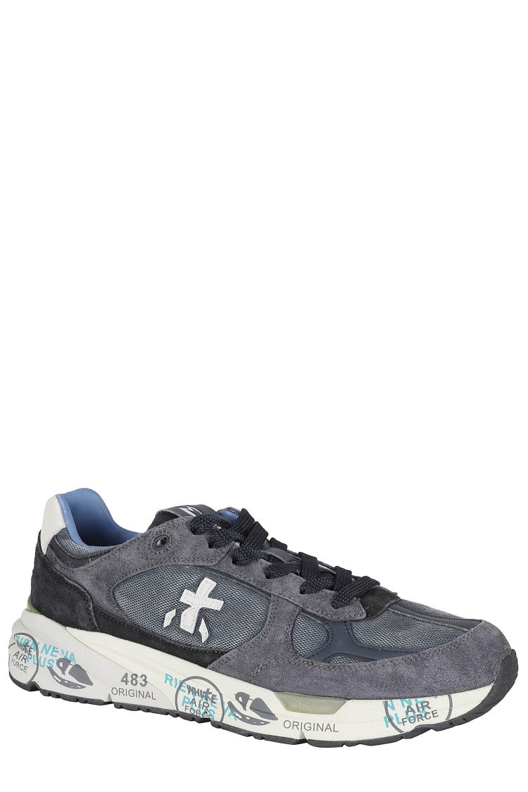 Premiata Black Mase Iconic Side Design Leather Sneakers