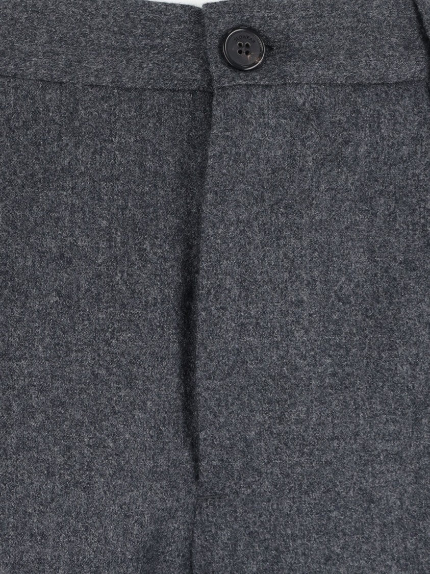 Incotex Tailored Grey Virgin Wool Chinos