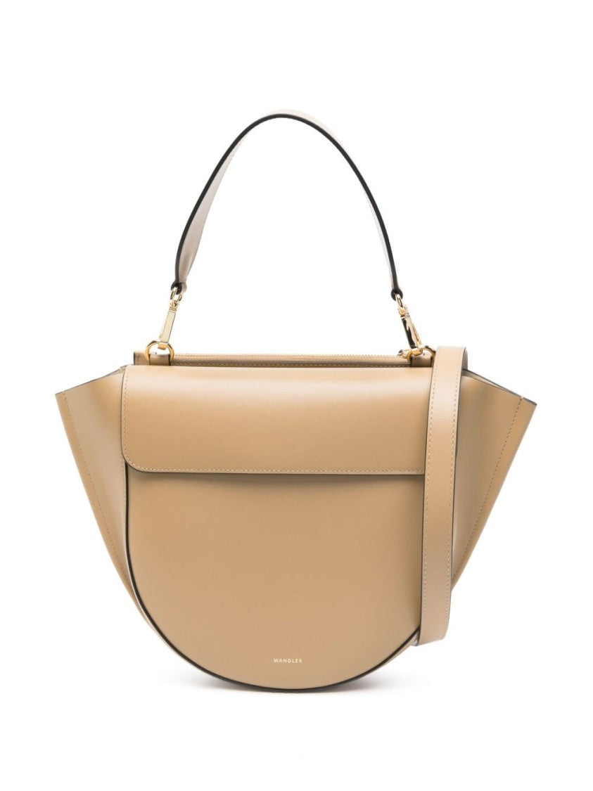 Wandler Beige Shoulder Bag With Sleek Rounded Silhouette