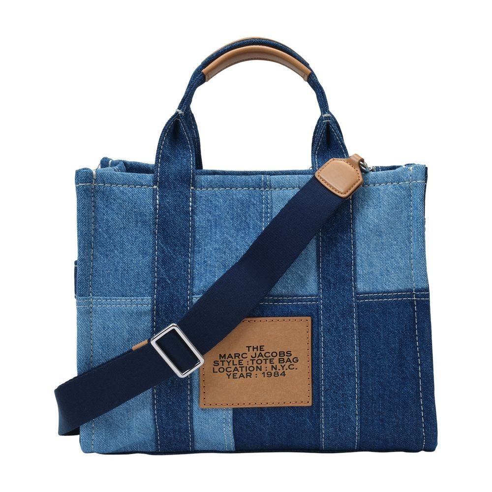 Marc Jacobs Medium Traveler Tote In Blue Denim Cotton