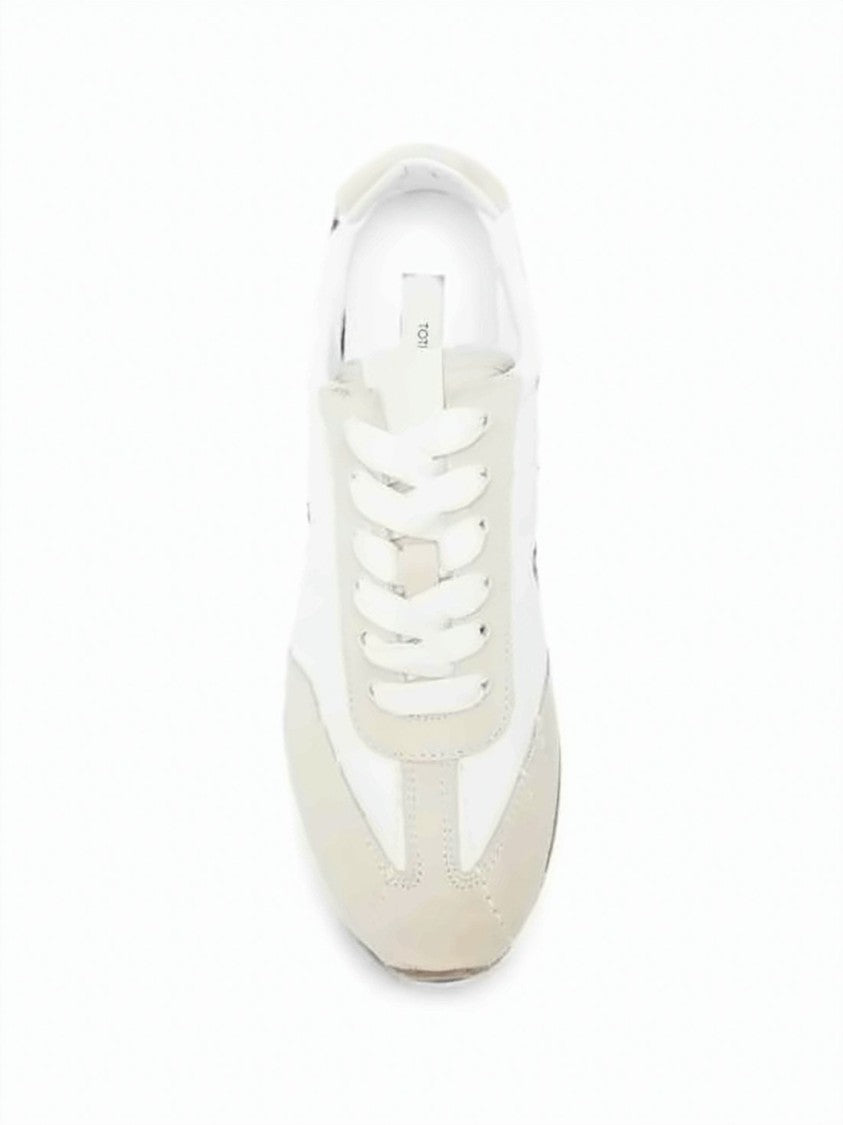 Totême Smooth Polyamide Sneakers With Calf Leather Overlays