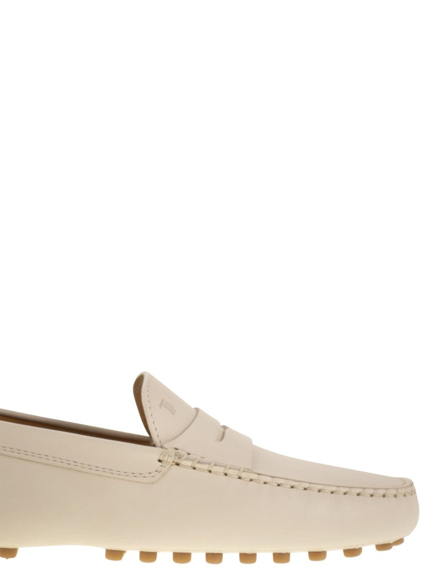 Tod's Leather Moccasin Rubber Sole