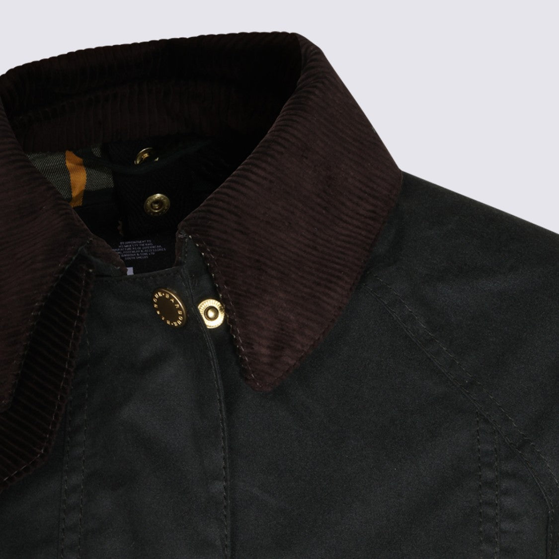 Barbour Waxed Corduroy-Collar Jacket