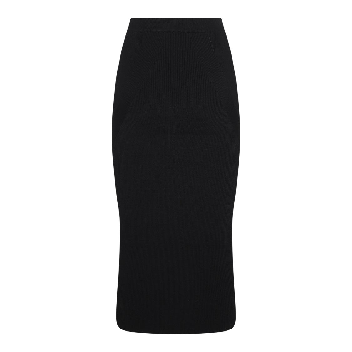 Alexander Mcqueen Pencil Skirt With Ottoman Rib And High Waist Design