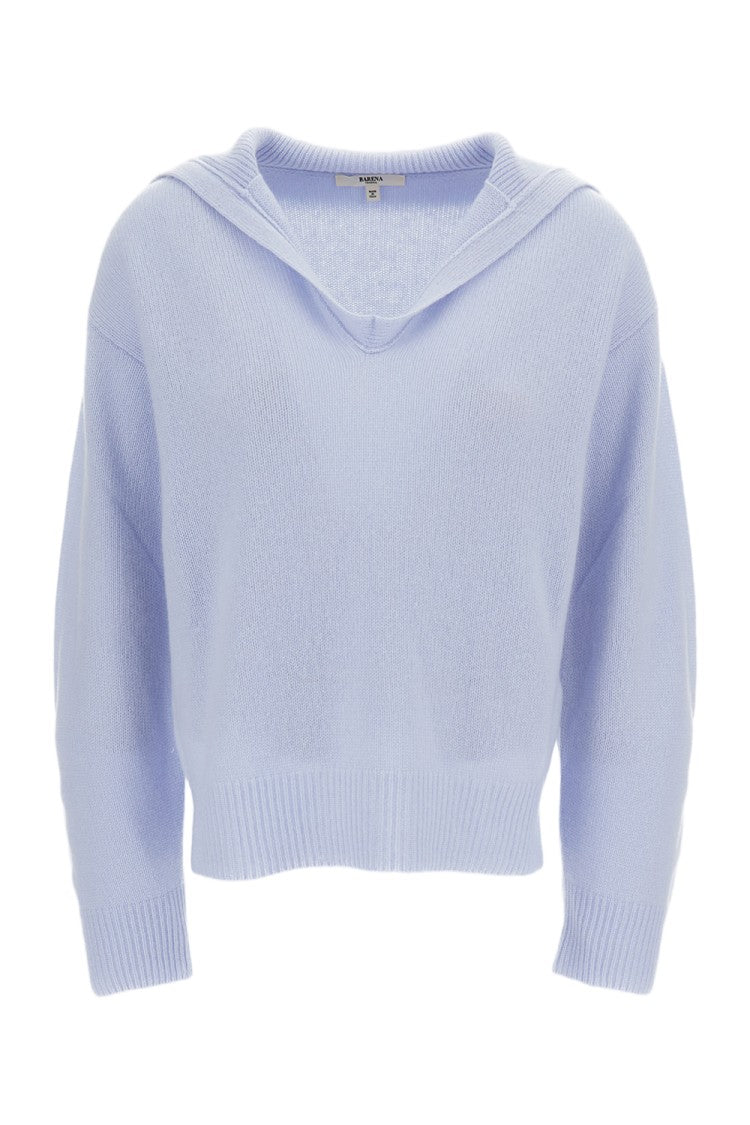 Barena Light Blue Duse Cashmere Polo Shirt