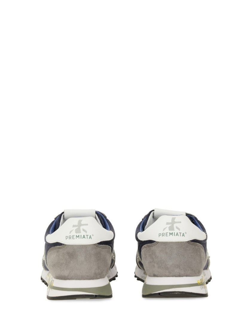 Premiata Lucy Mesh Calfskin Suede Sneakers