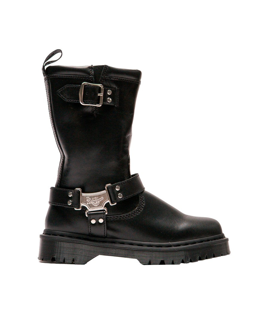 Dr. Martens Anistone Hi Black Biker Boots