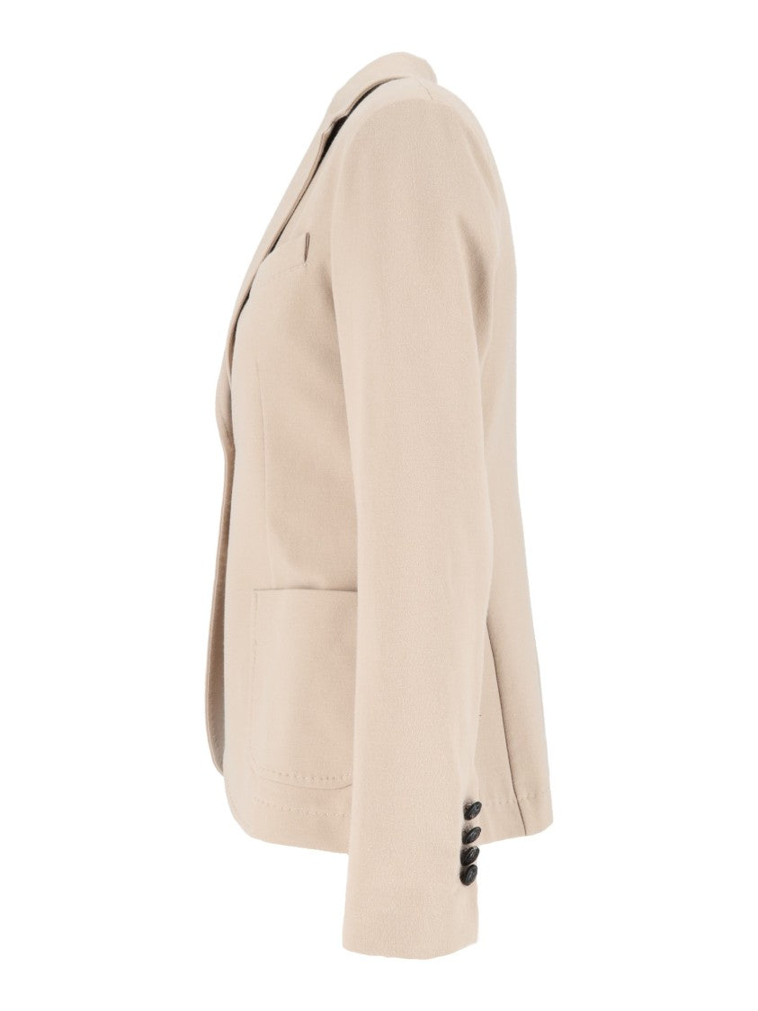 Circolo 1901 Slim-Fit Notch Lapel Fleece Blazer