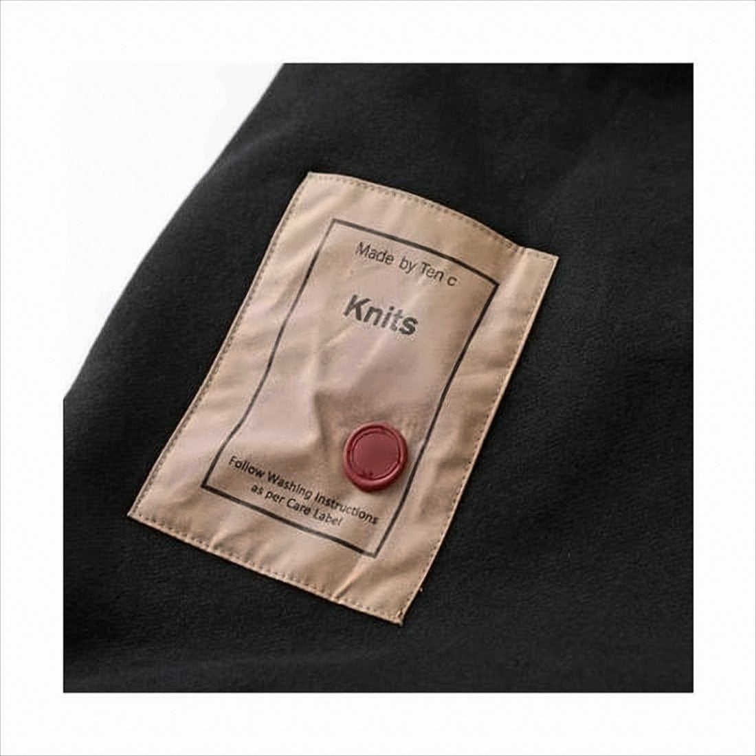 Ten C Relaxed-Fit Black Hoodie With Distinctive Side Patch